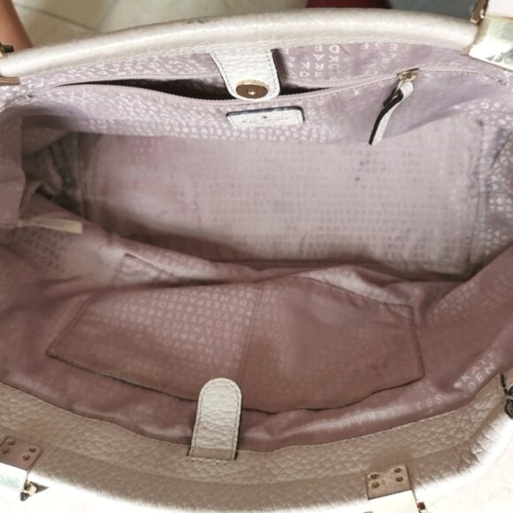 KATE Spade cream beige tote bag purse pebble finish - Picture 11 of 13